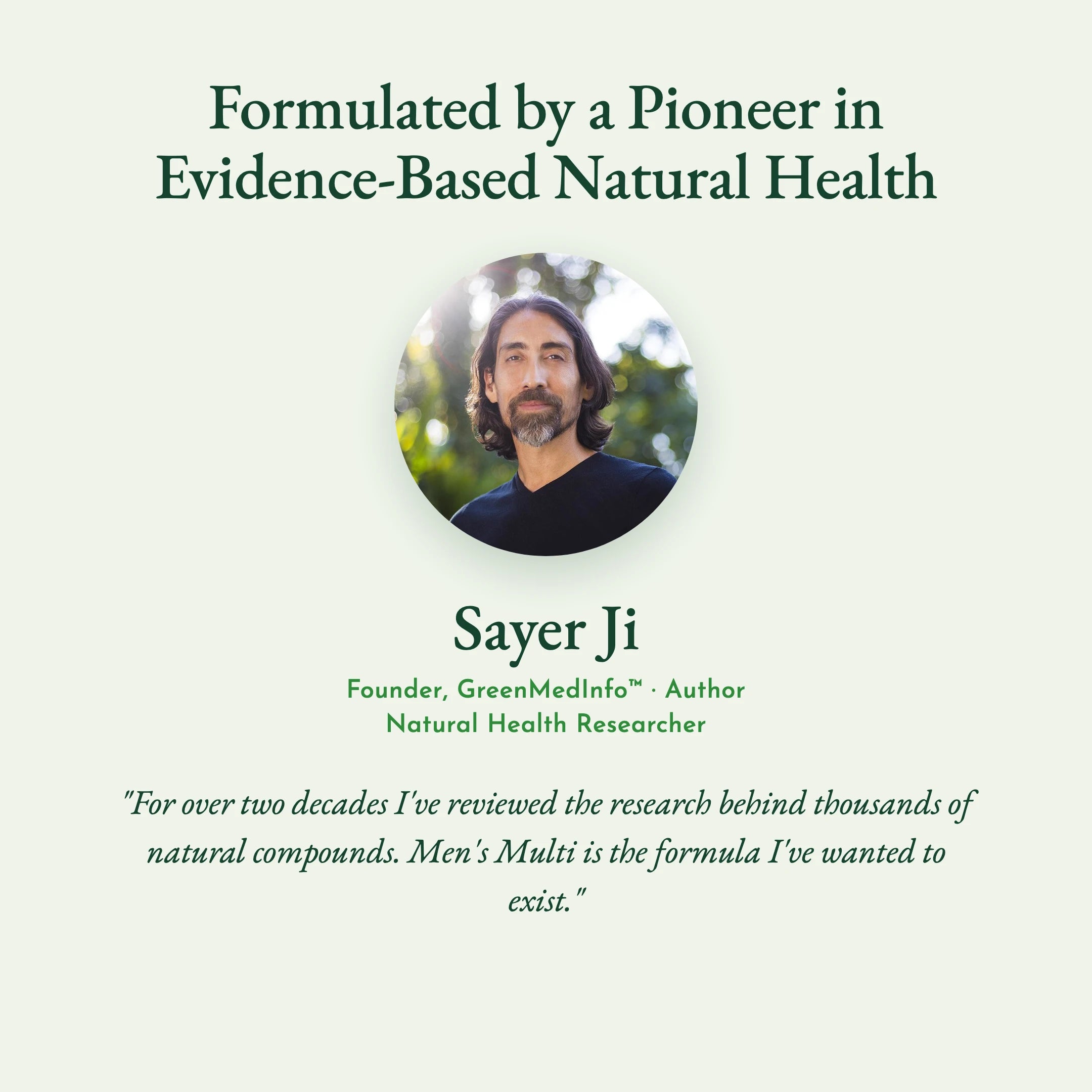 Formulated by Sayer Ji, founder of GreenMedInfo